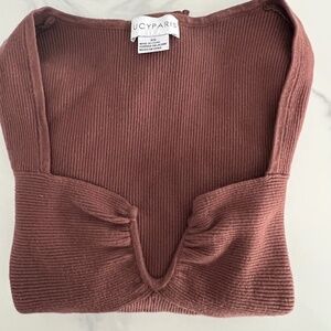 Lucy Paris Ribbed tight sweater/top